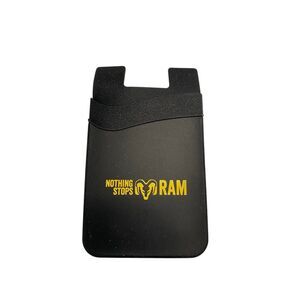 Black Dodge Ram Phone Wallet Card Holder Adhesive Back Pocket Accessory Truck